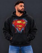 Rogue Forge Superman Graffiti Oversized Hoodie - Image 3