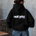 Again Star Oversized Hoodie- BLACK