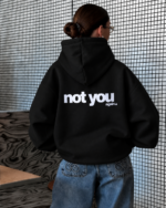 Again Star Oversized Hoodie- BLACK