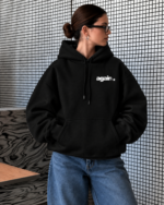 Again Star Oversized Hoodie- BLACK - Image 2