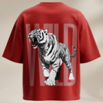 Wild Bull Stay Wild Tiger Oversized T-Shirt – Red