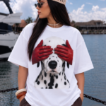 RED PAWS DALMATIAN OVERSIZED T-SHIRT
