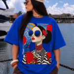 ROYAL POP ART OVERSIZED T-SHIRT