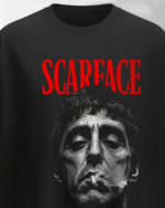 Scarface Portrait Graphic Casual T-Shirt - Image 3