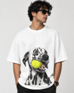 Dalmatian Tennis Ball Graphic Casual T-Shirt - Image 3