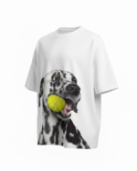 Dalmatian Tennis Ball Graphic Casual T-Shirt - Image 2