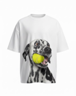 Dalmatian Tennis Ball Graphic Casual T-Shirt