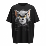 Angry Cat Graphic Casual T-Shirt