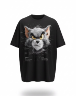 Angry Cat Graphic Casual T-Shirt