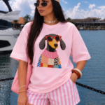 Pink Paws Club Oversized T-Shirt