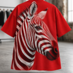 Zebra Oversized Tee — Red