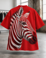 Zebra Oversized Tee — Red