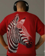 Zebra Oversized Tee — Red - Image 3