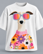 Wild Pup Floral Oversized T-Shirt